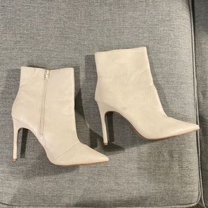 Size 10 White Booties